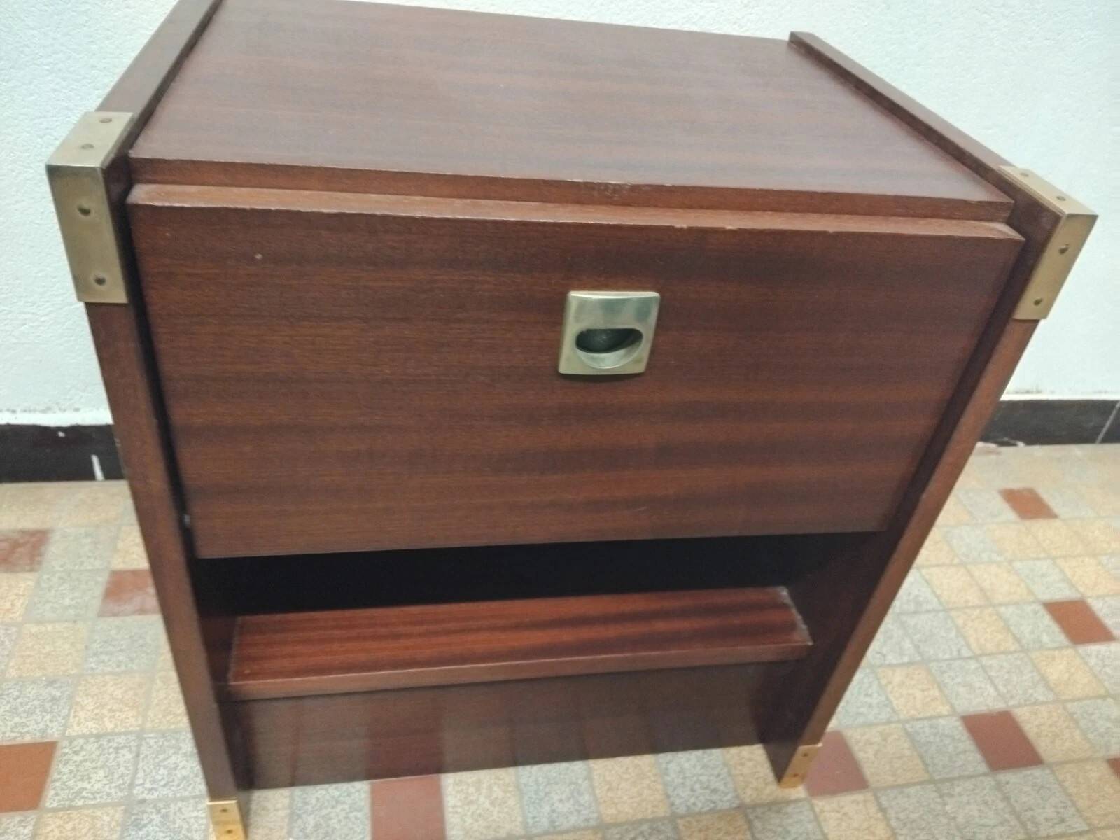 Antique vintage boat style bedside table
