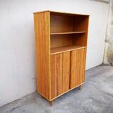 Rattan glazed bookcase