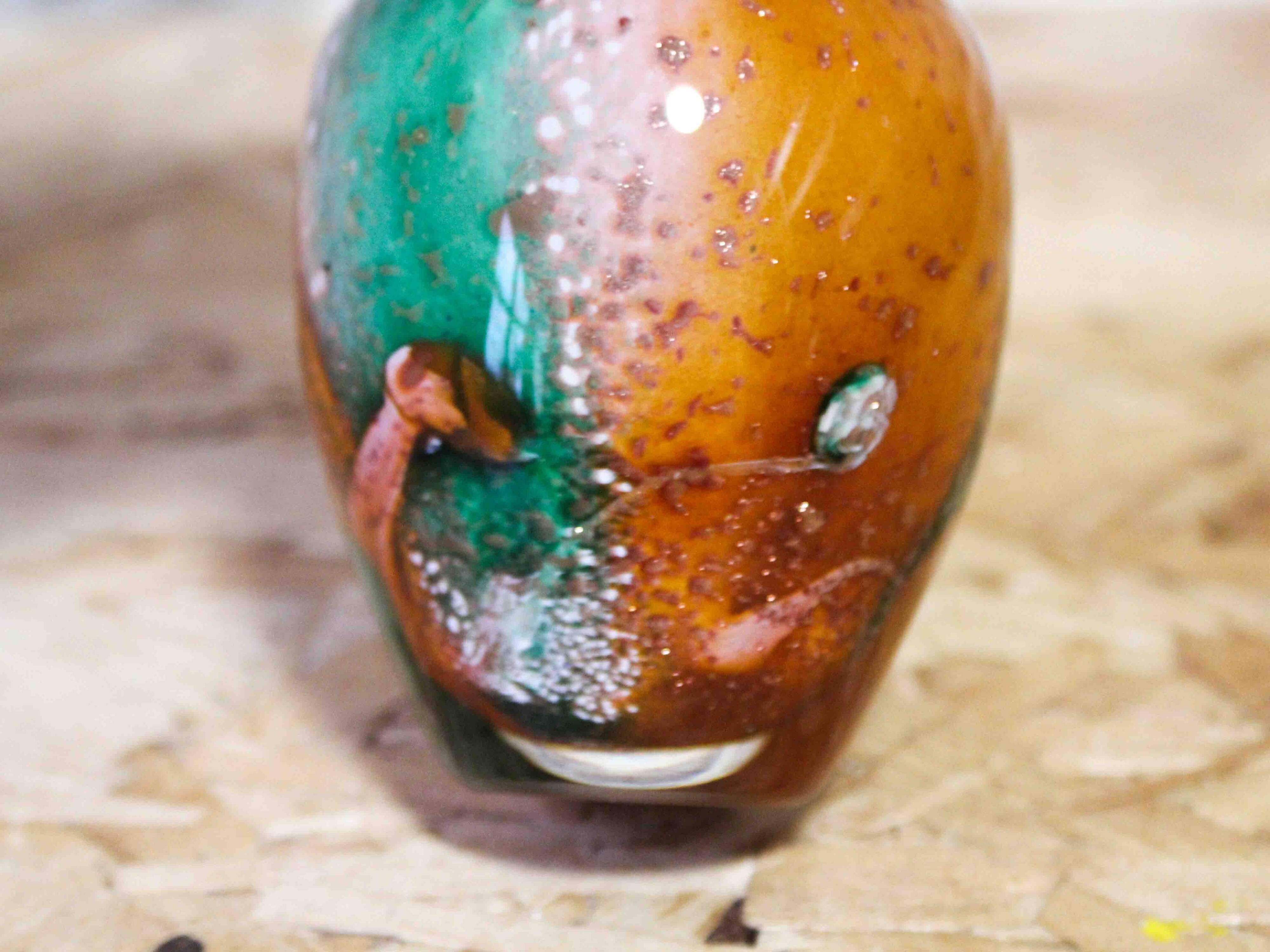 Glass bottle by Jean-Michel Operto in Biot