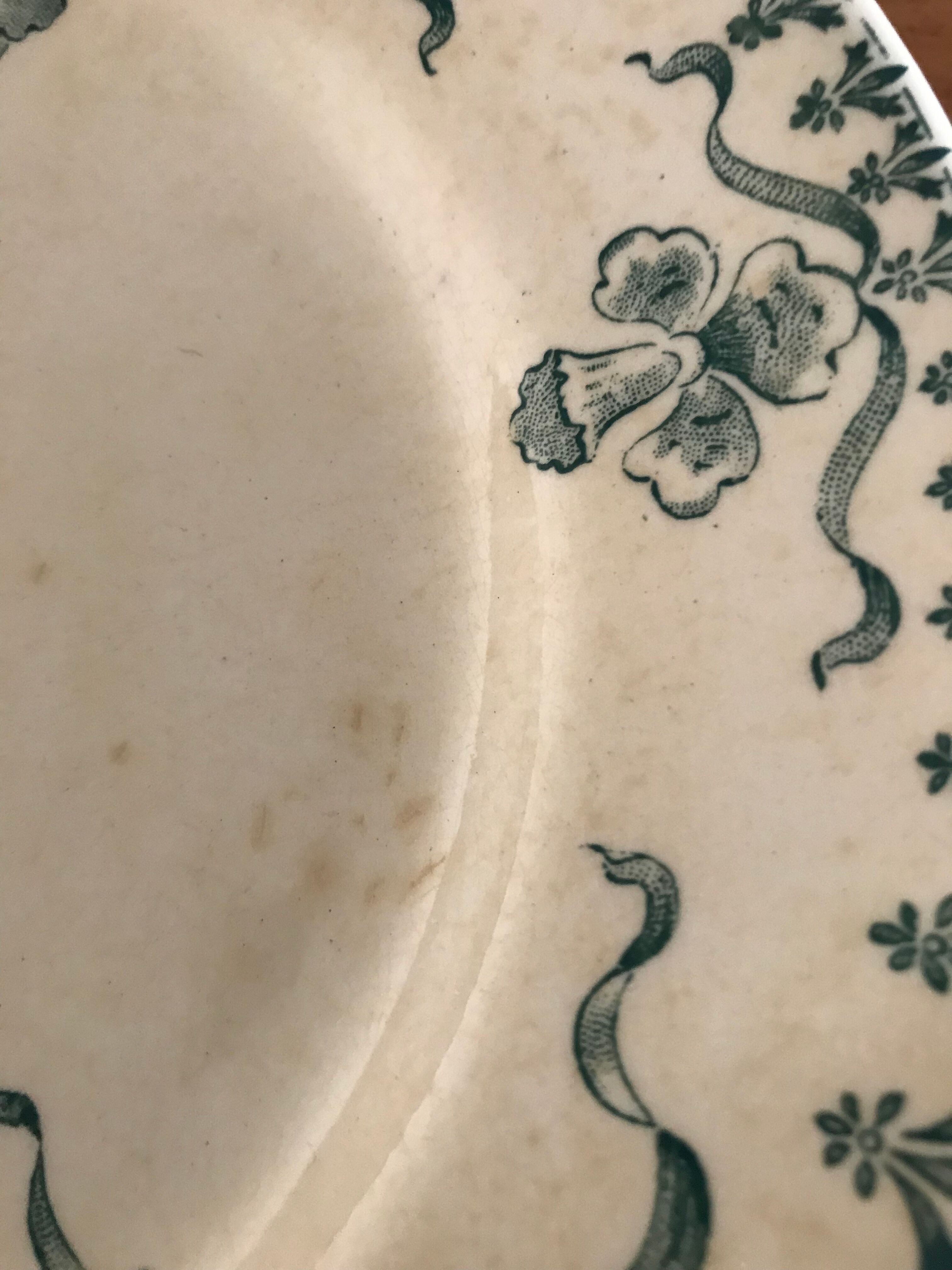 Flat plates in opaque porcelain from Gien "Venice"