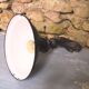 Antique cast iron and enamel wall lamp from the 1930s