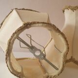 Set of 4 fabric lampshades with fringes