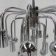 Suspension Spoutnik vintage avec 9 points lumineux et 16 globes chromés