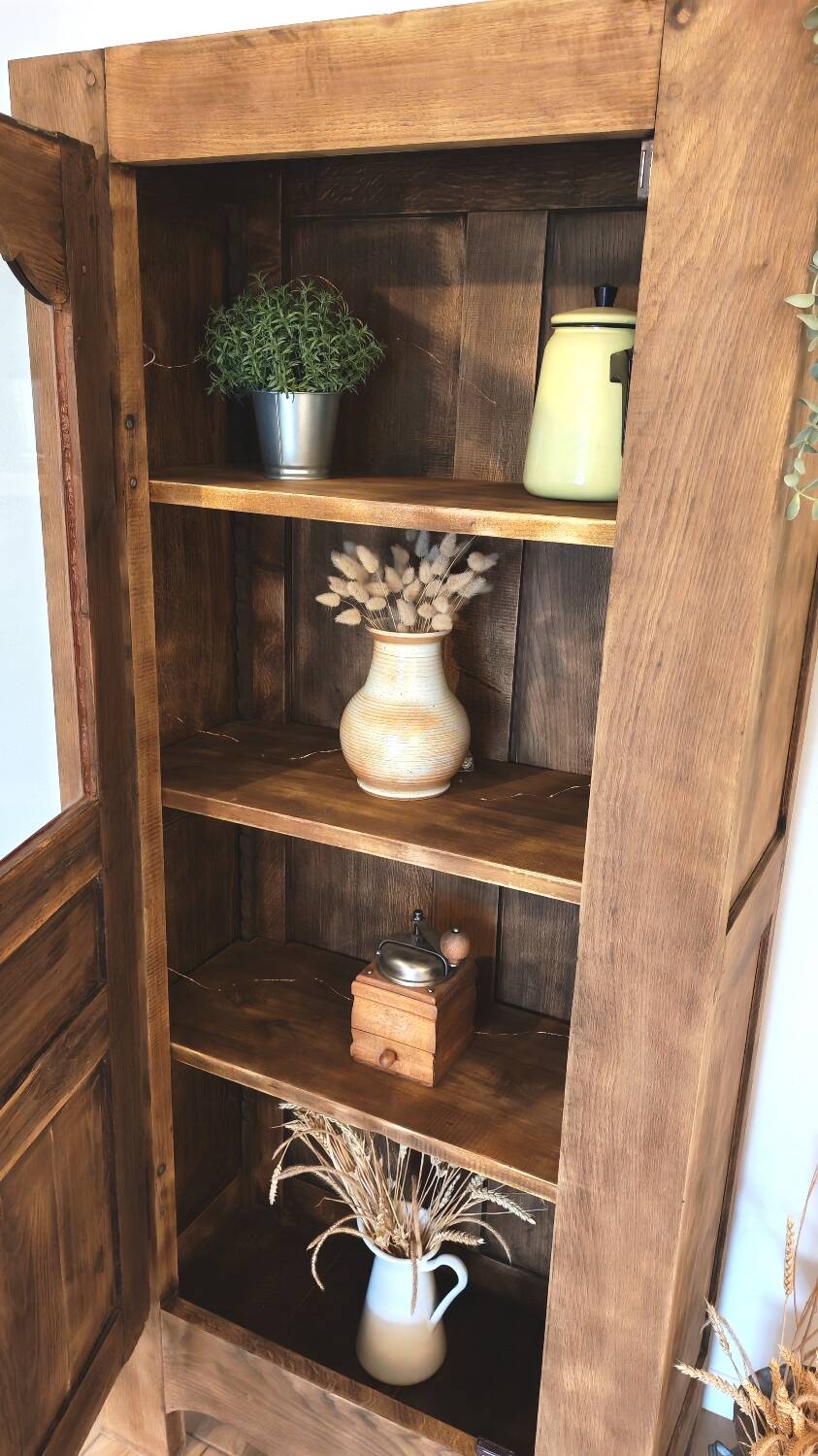 DELPHINE - Solid wood bonnetière wardrobe