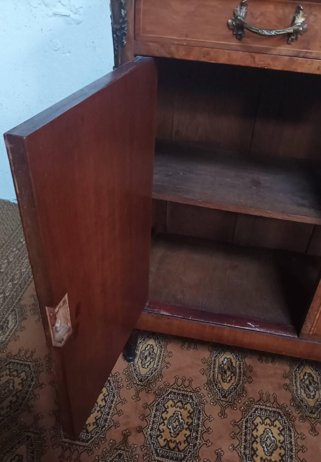 Art Deco walnut burl buffet