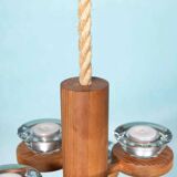 Bohemian chandelier, vintage Nordic pine