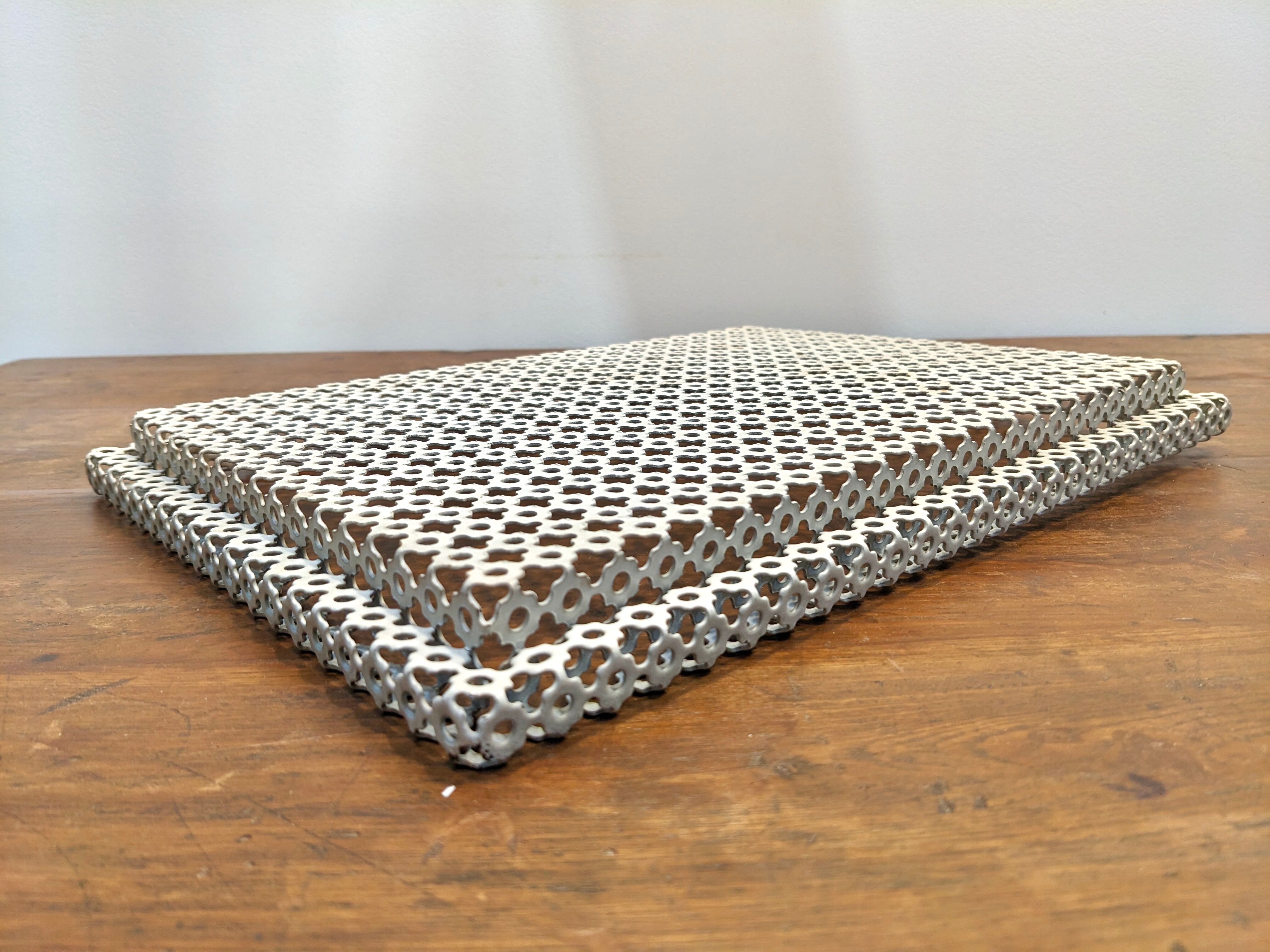 Top in white lacquered metal mathieu mategot