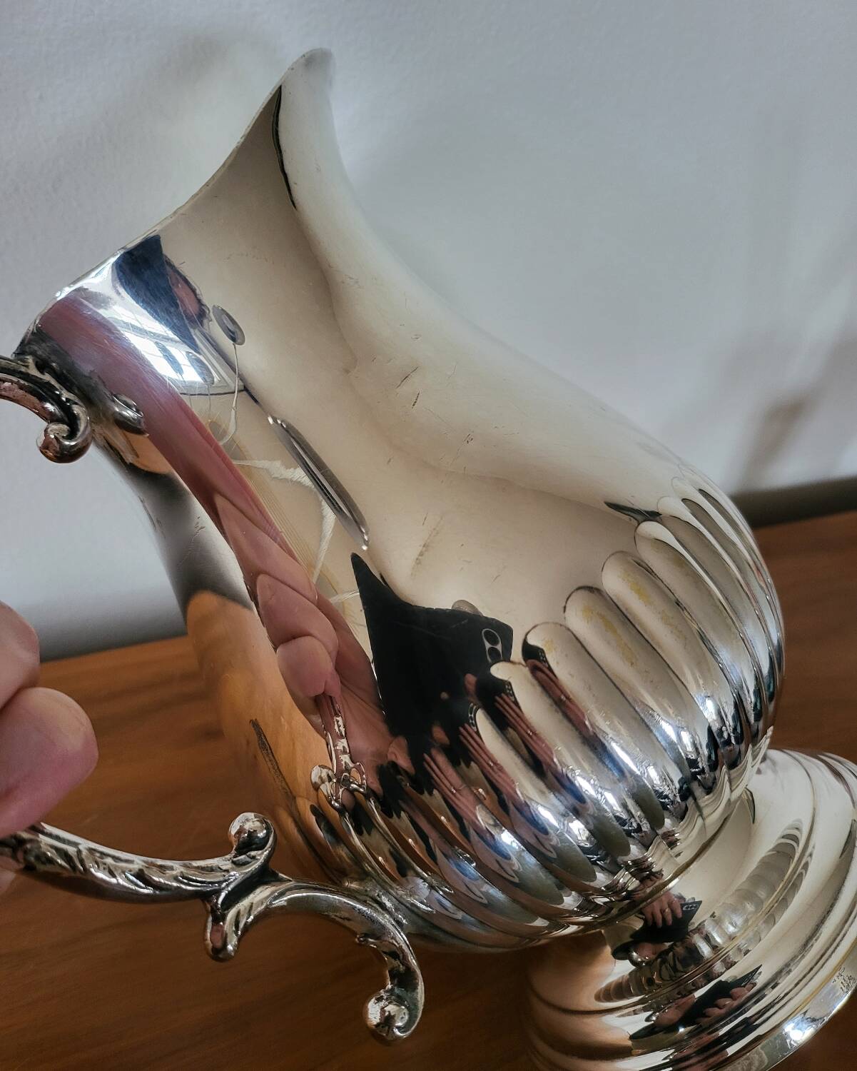 Old Silver-Plated Metal Jug