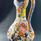 Large Gien earthenware ewer pitcher with Peonies decor