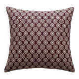 Burgundy and beige Kachin cushion cover (RIDA)