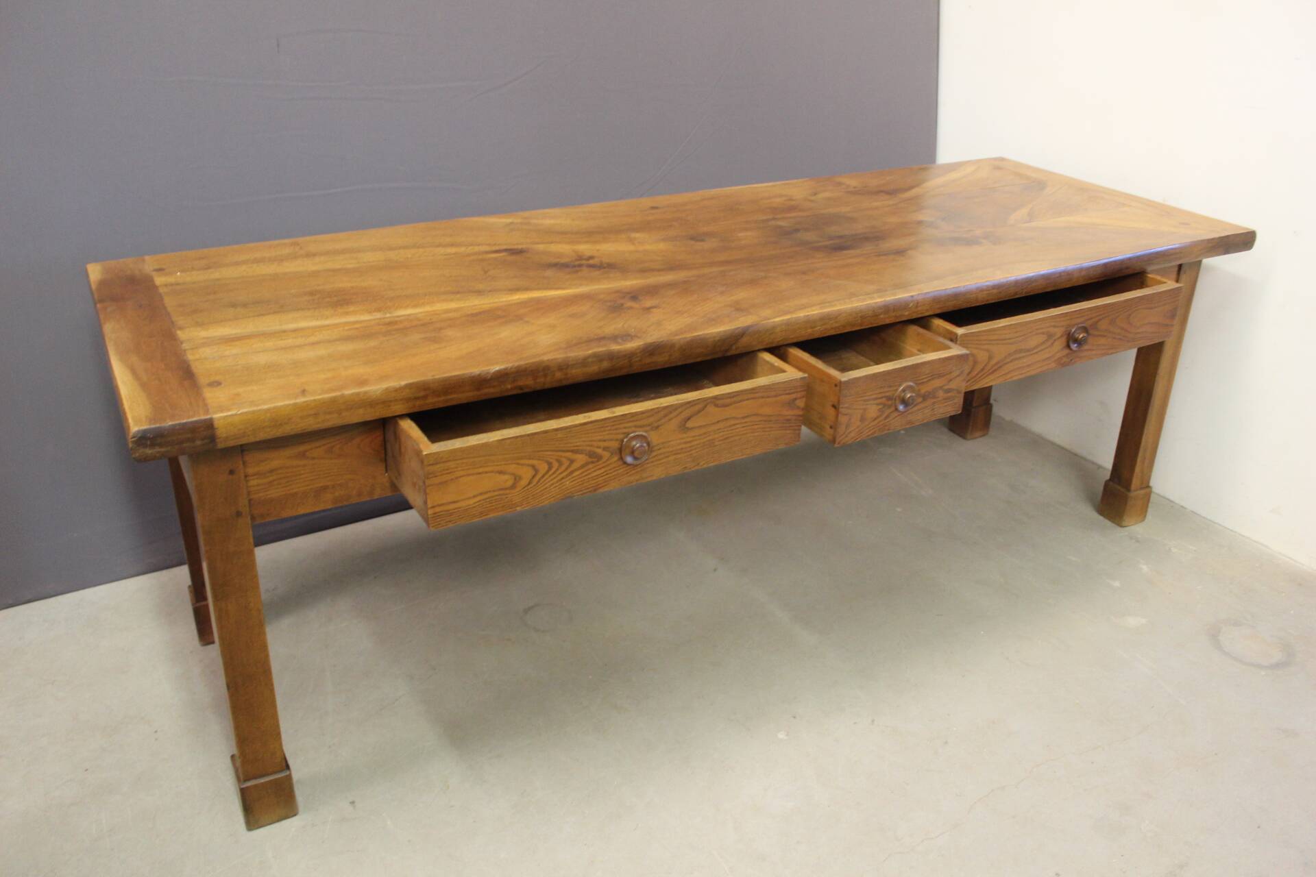 19th Century Walnut Farm Table