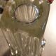 Thick molded glass vase, 50s