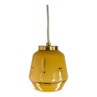 Petite lampe à suspension EVA * Art déco * Lampe suspendue MCM * Plafonnier vintage recâblé * Yougoslavie