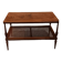 Coffee table / side table in mahogany with a rattan shelf.