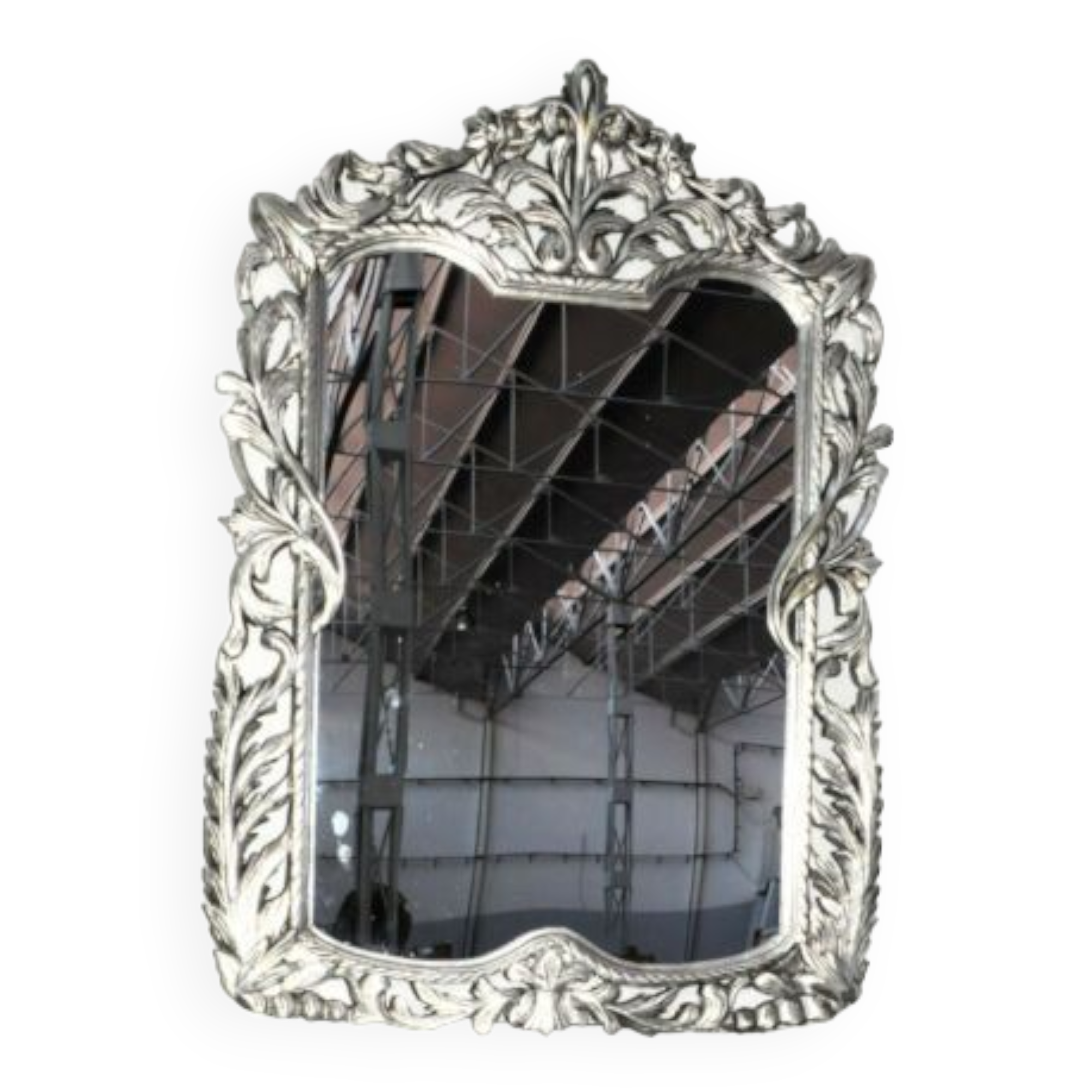 Mirror solid beech wood carved by hand