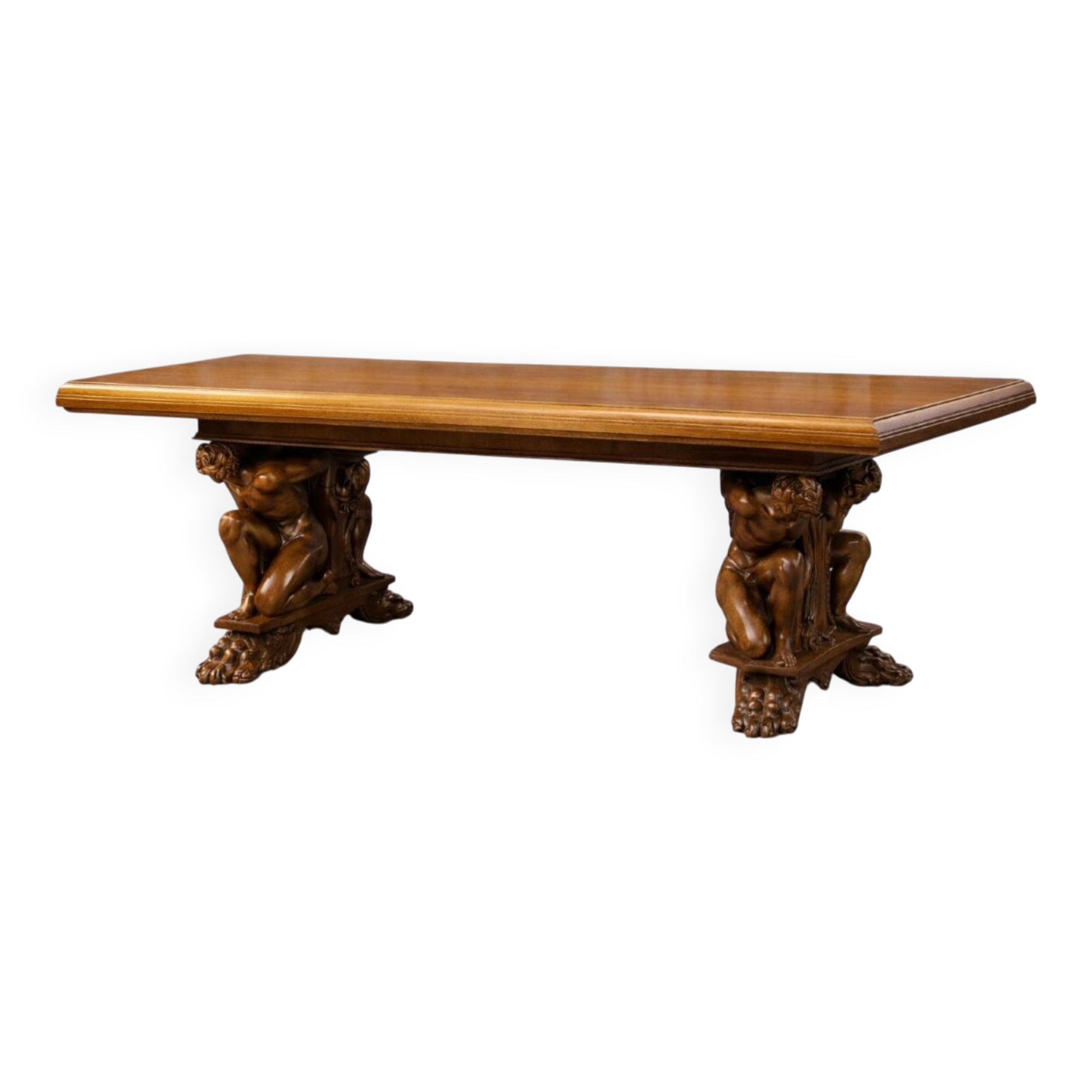 Rare large Renaissance-style walnut table
