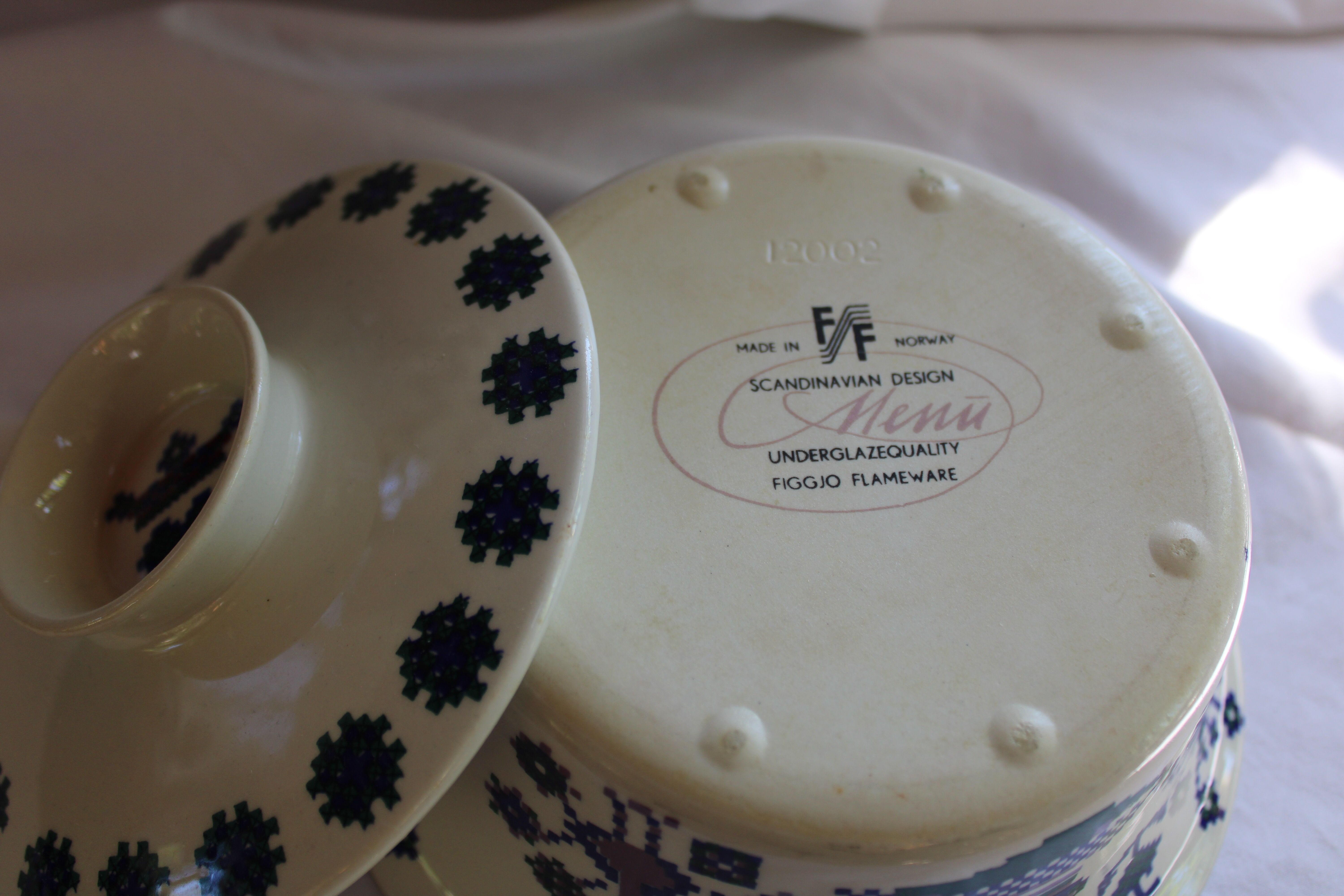 Saladier Figgjo Scandinavian design décor Menu Made in Norway