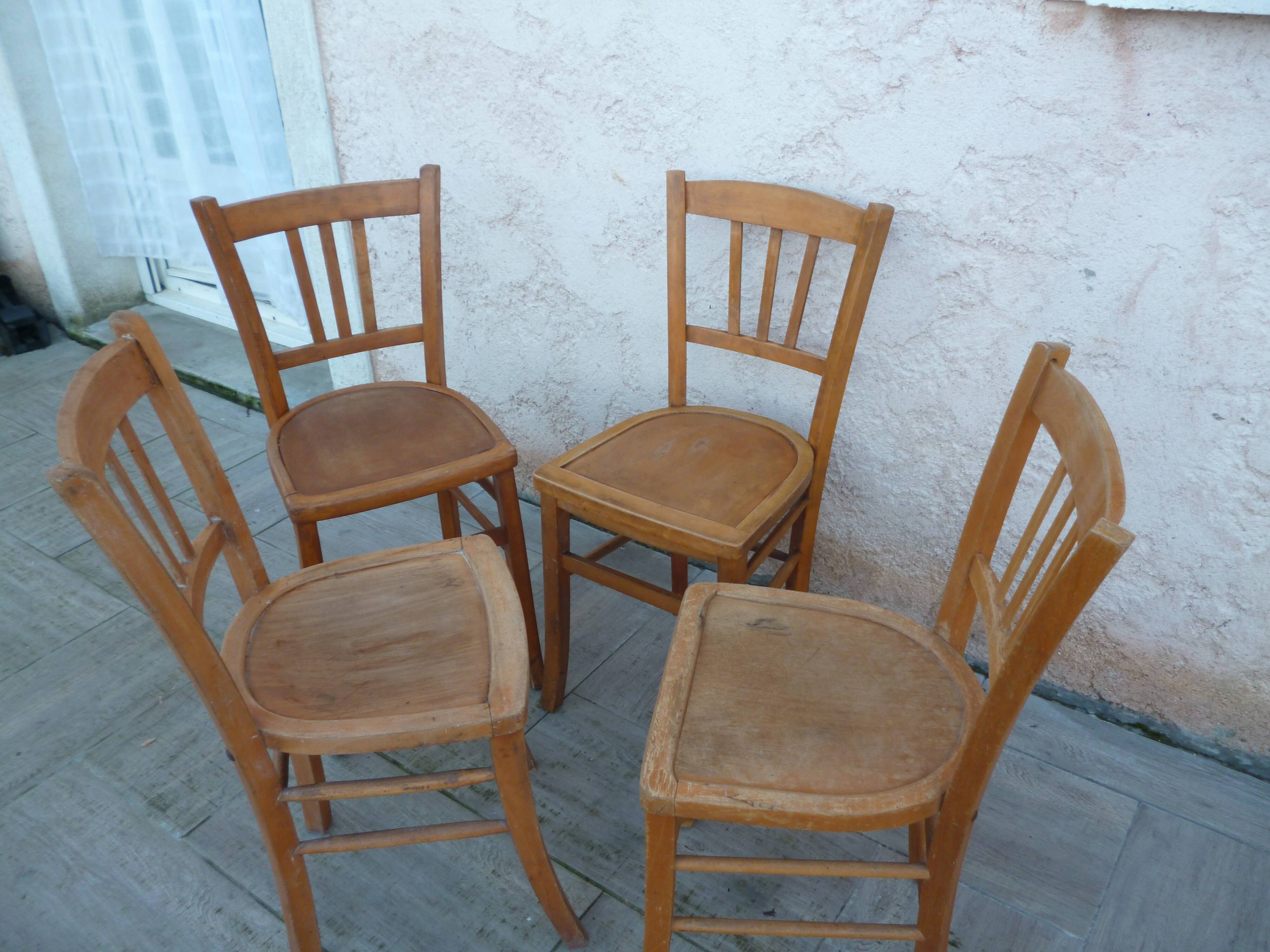 4 vintage bistro chairs