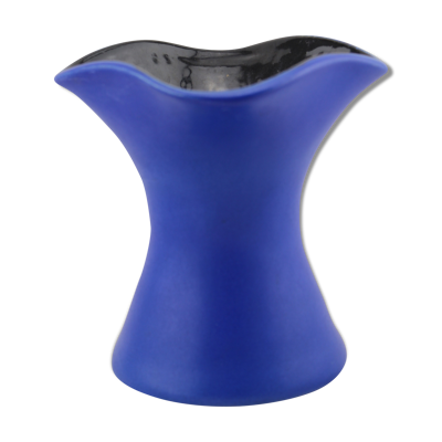 Vase en céramique bleu moderne Topeko Keramik West Germany