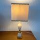 Vintage bedside lamp with marble base and gold metal
