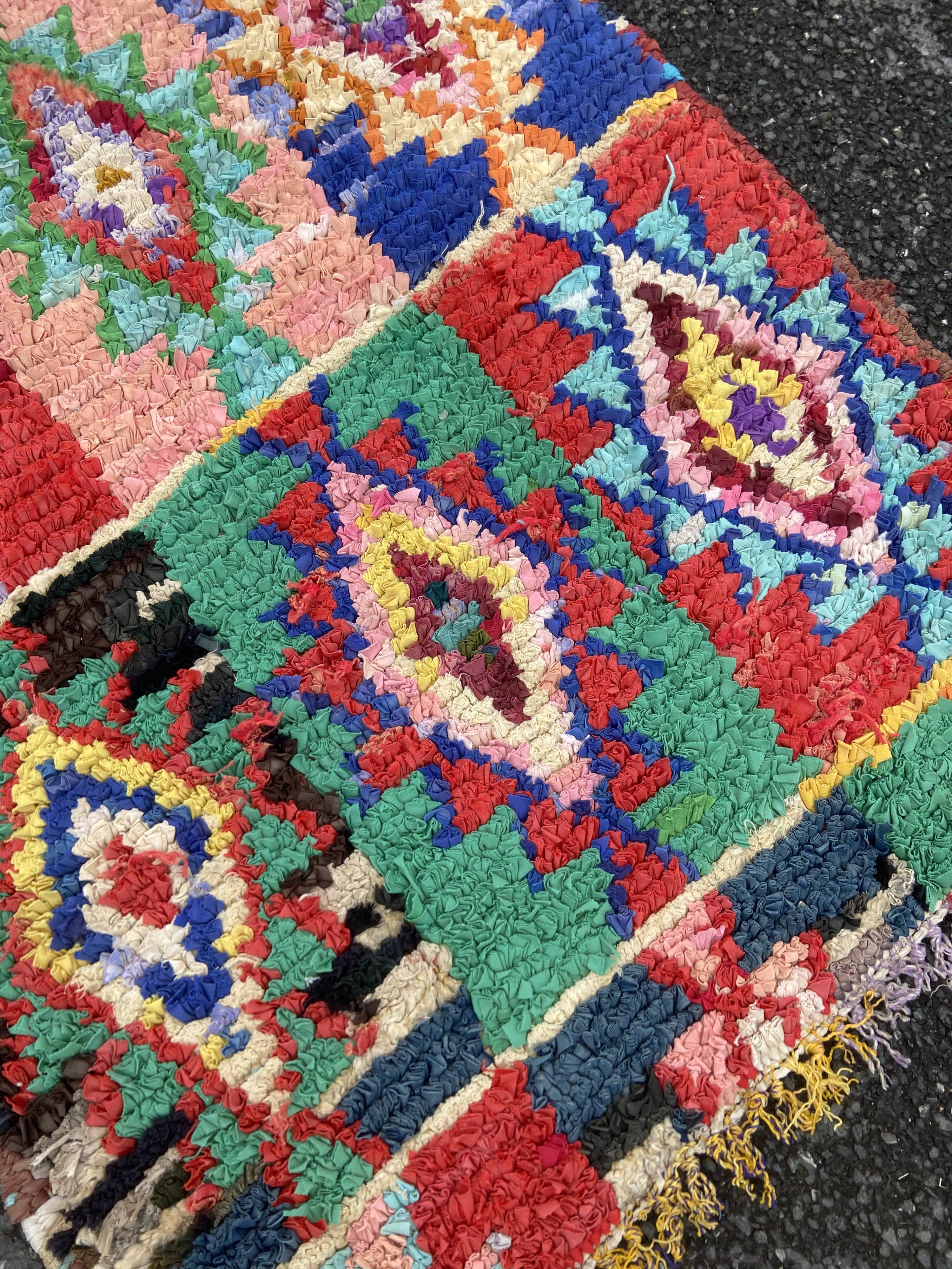 Tapis Berbere Boucherouite 90x200 Cm