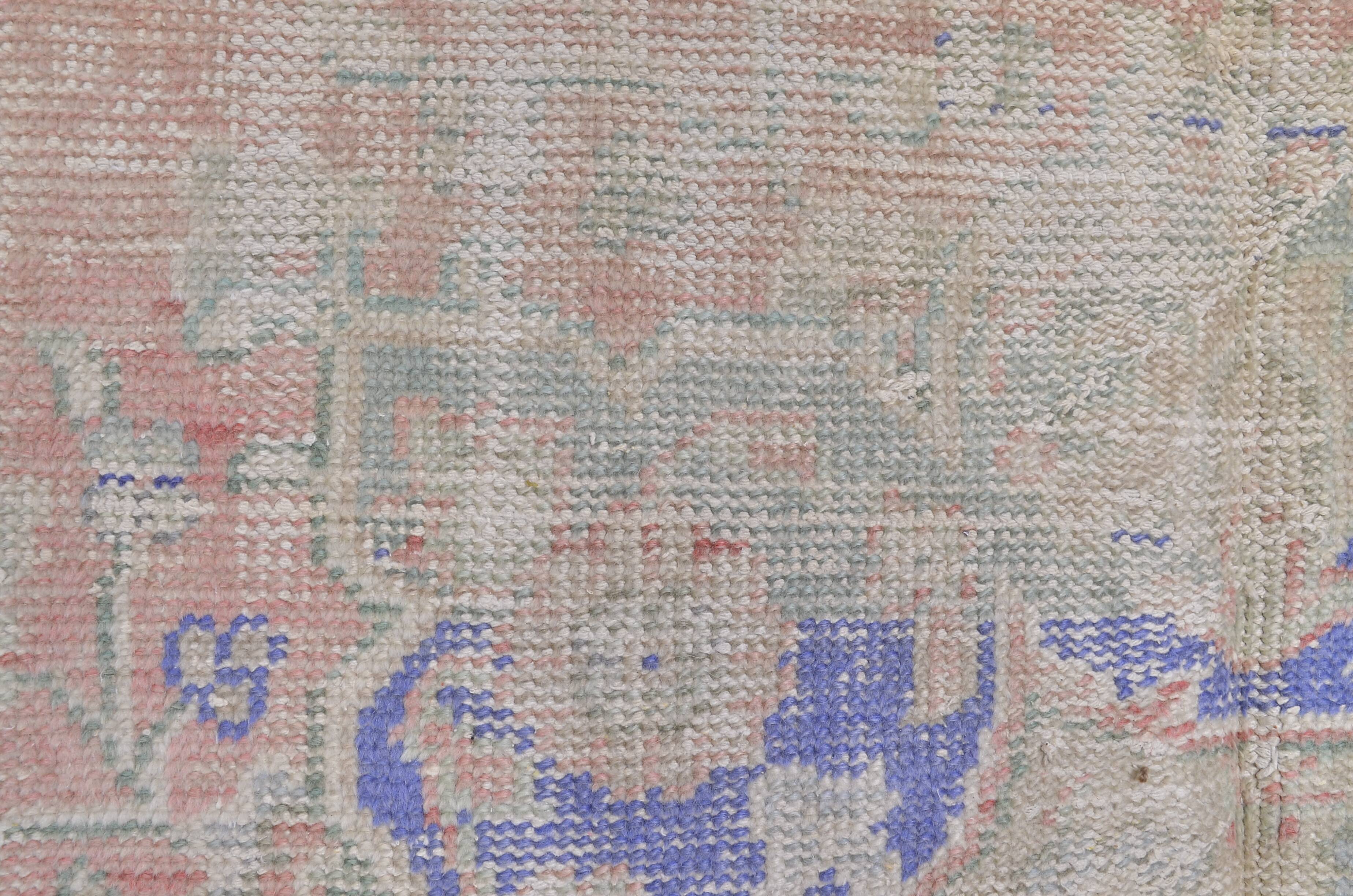 Antique Handmade Vintage Oushak Rug