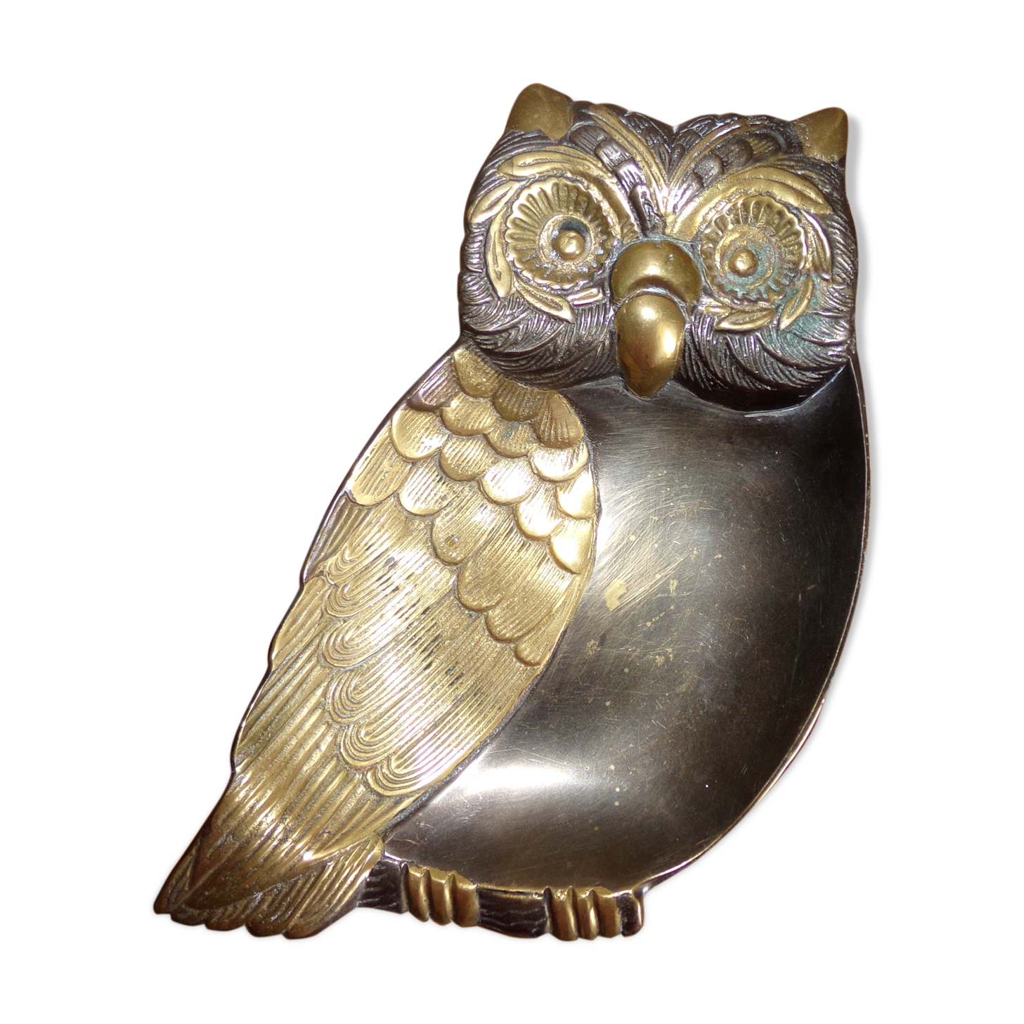 Vide-poche laiton en forme de hibou