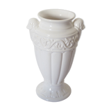 Baroque-style white cermal vase