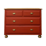 Commode vintage poignées laitons