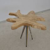 Teak tripod flower table