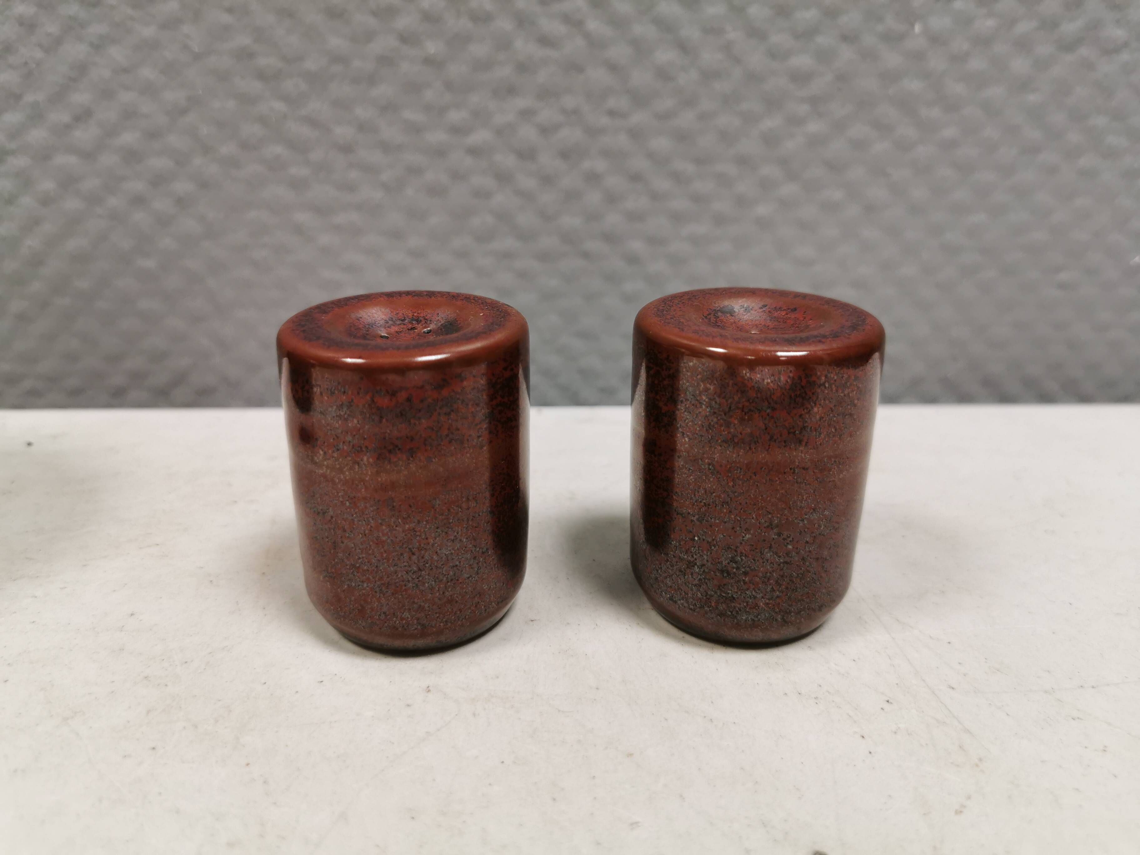 Ceramic salt and pepper set by Danske Desiree, 1970s.