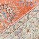 Tapis vintage anatolien tissé à la main en rose saumon, 206x392 cm