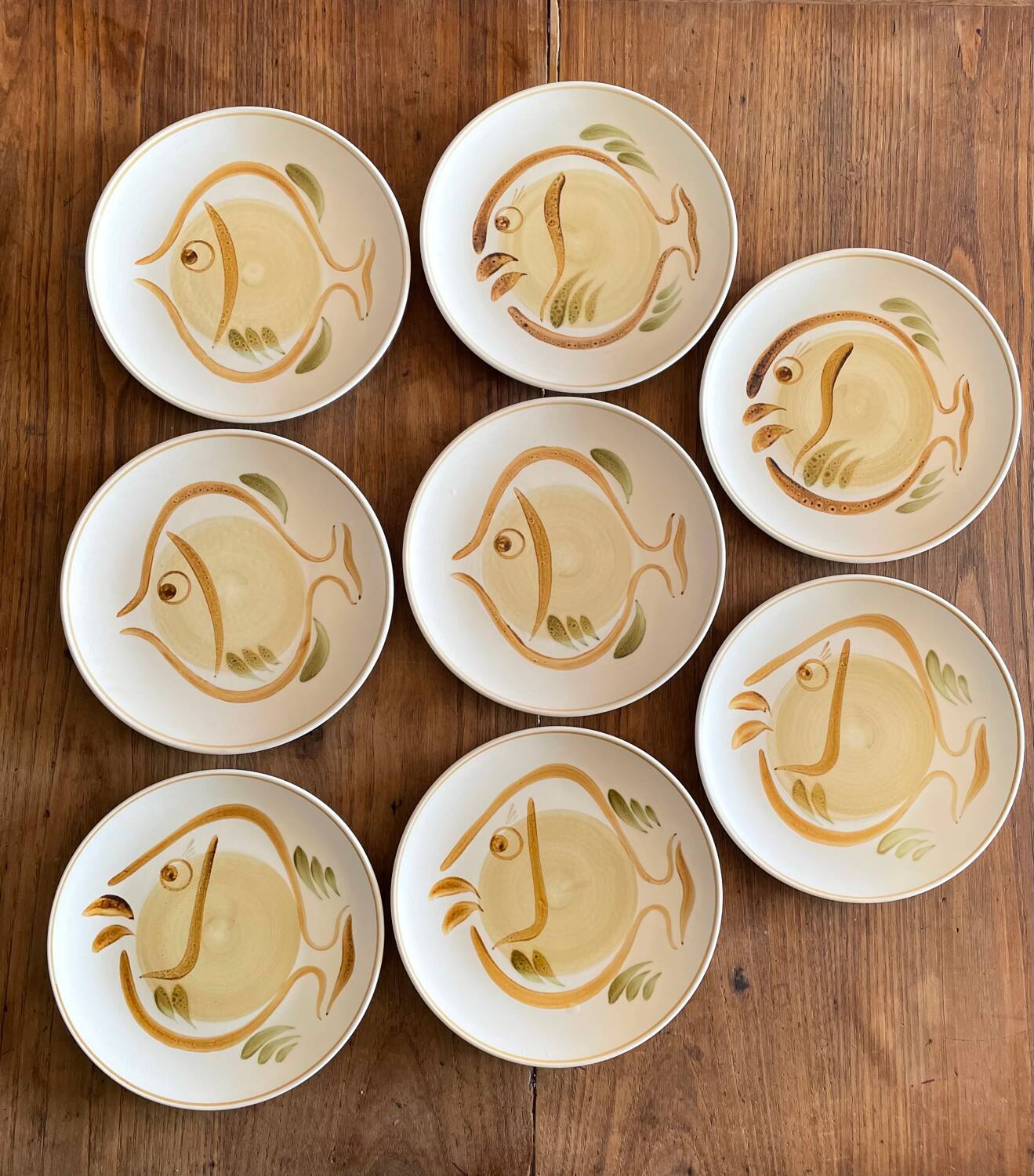 Assiettes anciennes françaises Salins, années 70