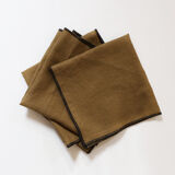 Camel linen tablecloth and towels
