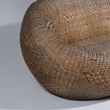 Wicker outdoor sofa, 1960s