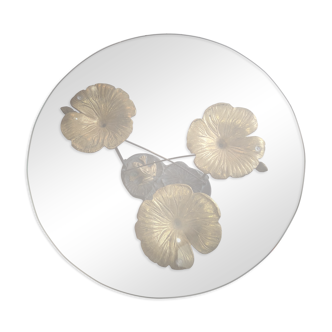 glass and bronze coffee table Jansen