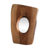 Mirror free form Walnut solid wood 70s 30x45cm
