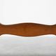 20th Century French oak trestle table with scalloped legs and plank top
