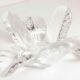 Empty floral pocket crystal of transparent arques signed