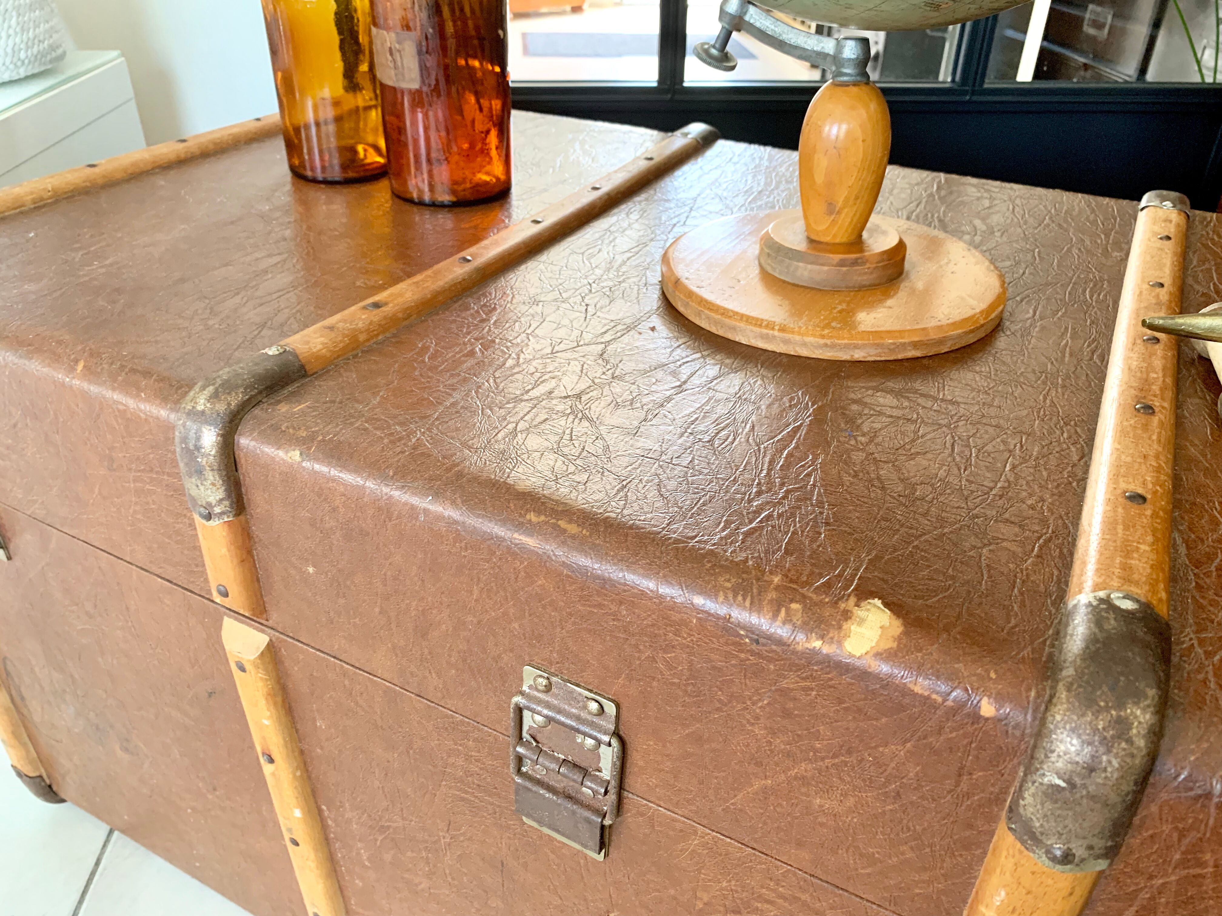 Old  vintage travel trunk