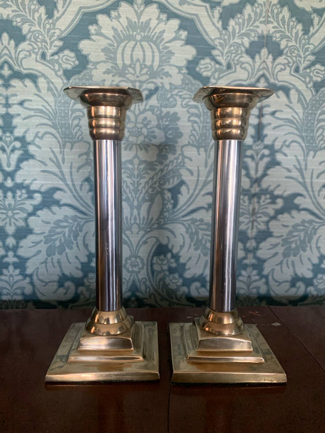 Pair of candlesticks / torches