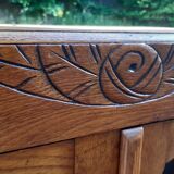 Glazed art deco gilded oak library