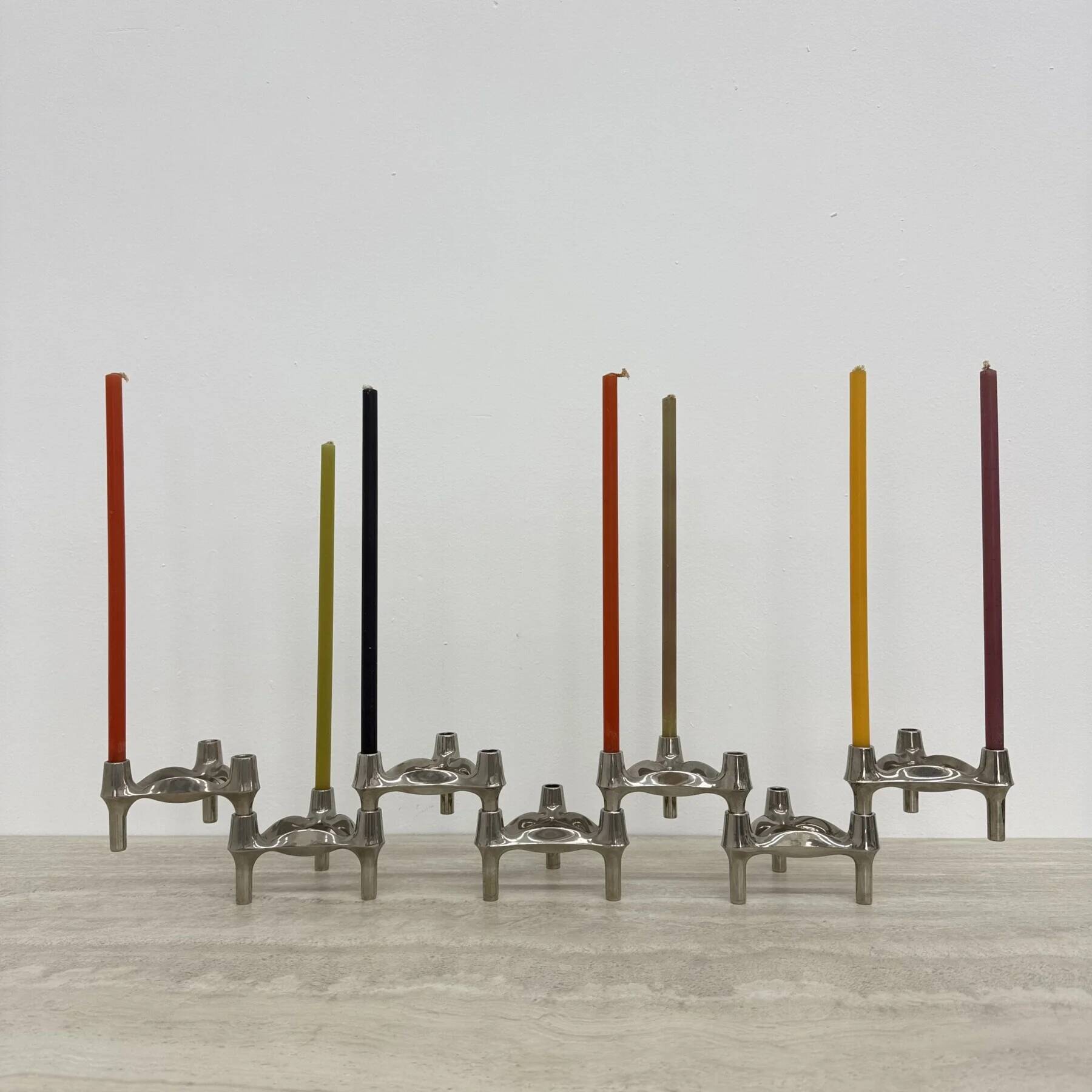 Grand candélabre XL par Fritz Nagel et Ceasar Stoffi, fabriqué par BMF, années 1960.