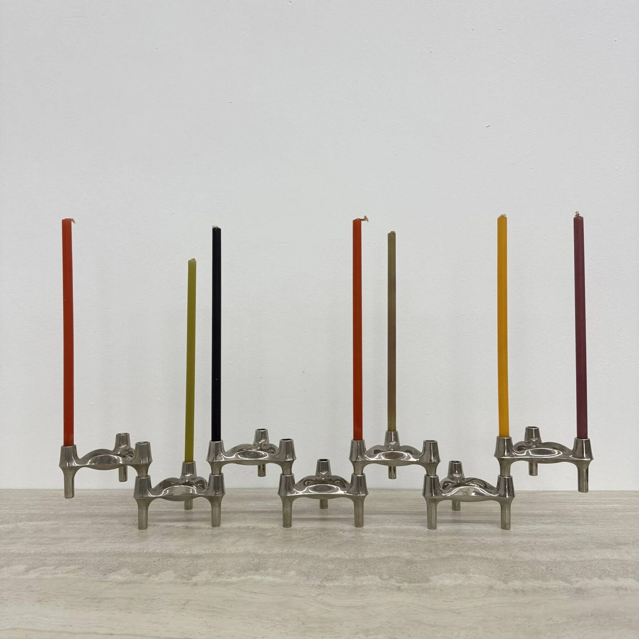 Large XL candlestick by Fritz Nagel & Ceasar Stoffi, manufactured by BMF, 1960s