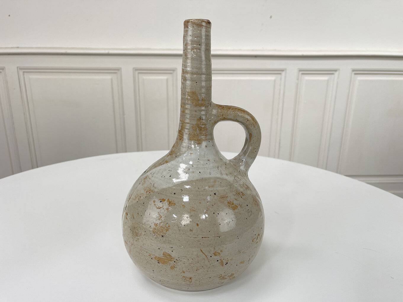 Vintage Eugène Lion stoneware vase