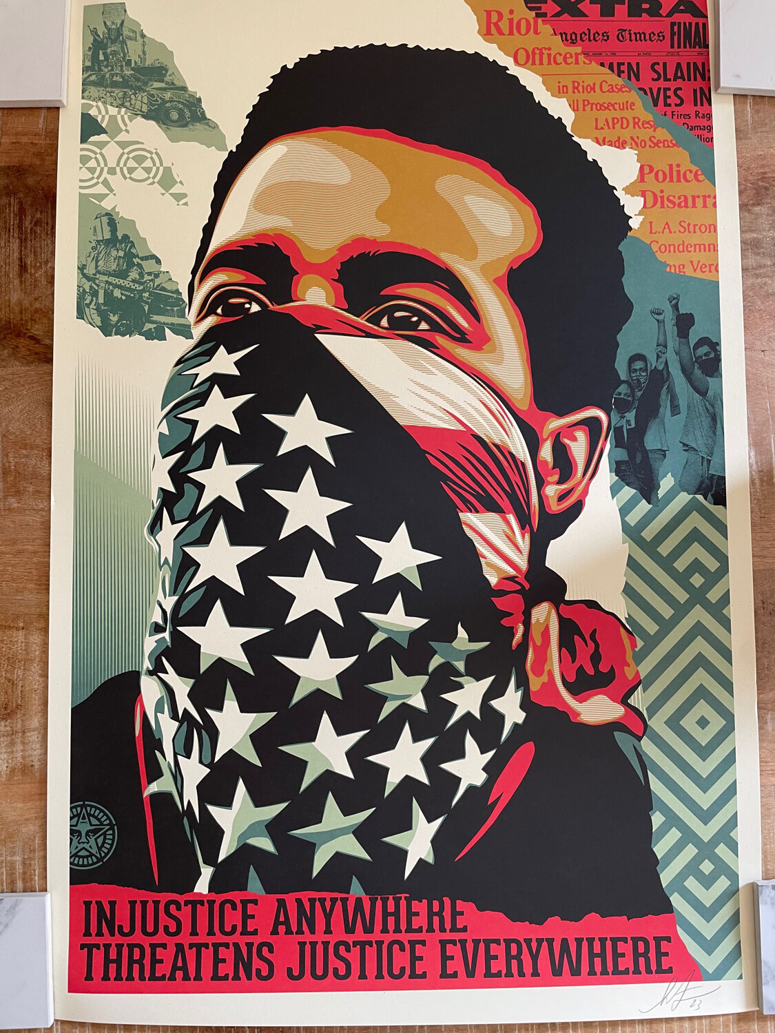 Shepard Faire (OBEY), American Rage, signed and dated by artist,  Amsterdam 2023