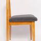Mid-Century beech wood chair with grey boucle fabric, M. Zielinski, Europe, 1960.