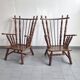 Pair of vintage brutalist armchairs from the 1970s.