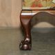 Antique banquette with cluster and ball feet, window seat in Mulberry Flying Ducks fabric.