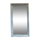 Mirror in old grey blue laqué wood frame 90x150cm